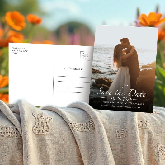 白黒の書道写真日付の保存 ポストカード