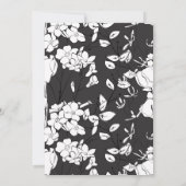 白黒の書道写真日付の保存 招待状 (裏面)