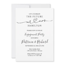 白黒の書道婚約パーティ