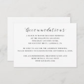 白黒の書道結婚の宿舎 エンクロージャーカード (正面/裏面)