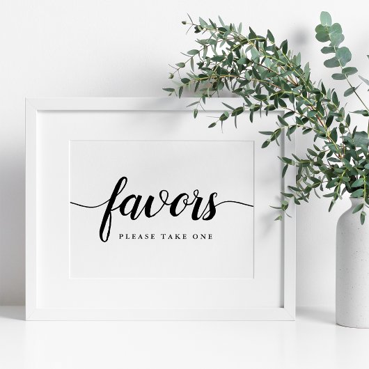 白黒の書道結婚式の引き出物標識 ポスター