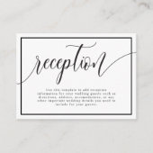 白黒の書道結婚式の披露宴 エンクロージャーカード (正面)