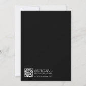 白黒の書道結婚式招待状 招待状 (裏面)
