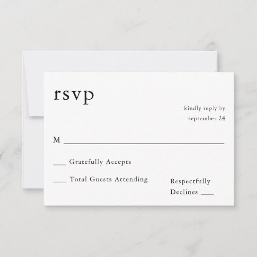 白黒の書道9 RSVP no Meal (正面)