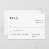 白黒の書道9 RSVP no Meal (正面/裏面)