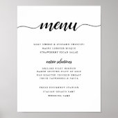 白黒の書道 |メニュカスタムー記号 ポスター (正面)