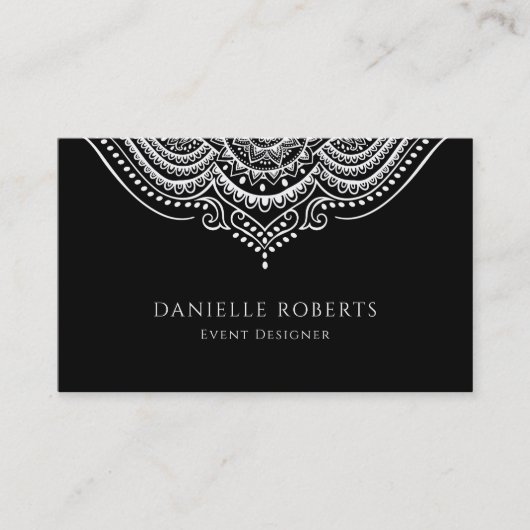 白黒の曼荼羅の色が逆 名刺 (正面)