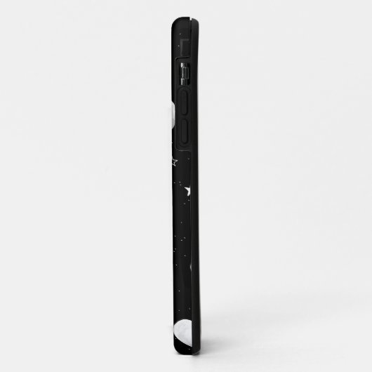 白黒の月と星 Case-Mate iPhoneケース (裏面/左)