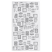 白黒の有名な額縁引用文パターンバッグ スモールペーパーバッグ (裏面)