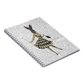 白黒の服のウサギ ノートブック (右側)