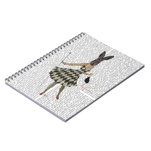 白黒の服のウサギ ノートブック (左側)