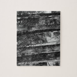 白黒の木々すべてのまわりにパズル ジグソーパズル