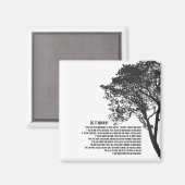 白黒の木がとにかく行う マグネット (正面/裏面)