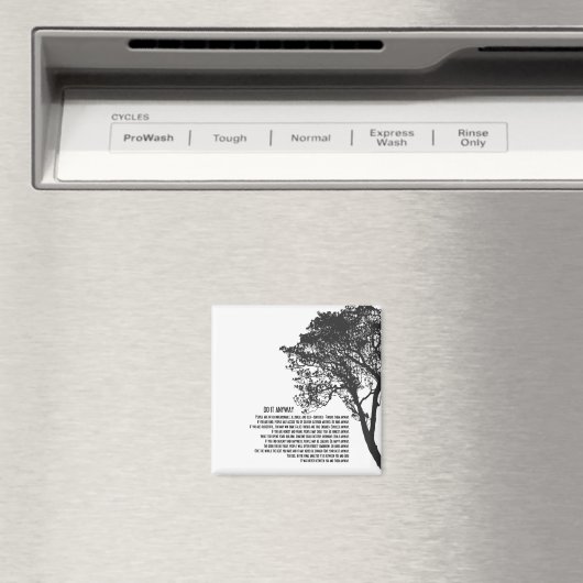 白黒の木がとにかく行う マグネット (インサイチュ (食洗機))