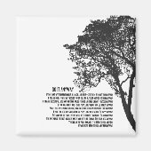 白黒の木がとにかく行う マグネット (正面)