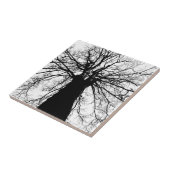 白黒の木のシルエット タイル (側面)