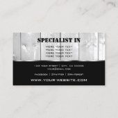 白黒の木板の木目カッコいいの外観 名刺 (裏面)