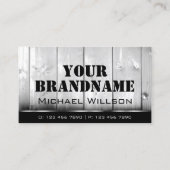 白黒の木板の木目カッコいいの外観 名刺 (正面)