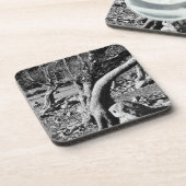 白黒の木 コースター (左側)