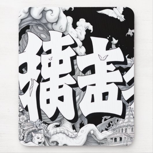 白黒の東京 マウスパッド (正面)