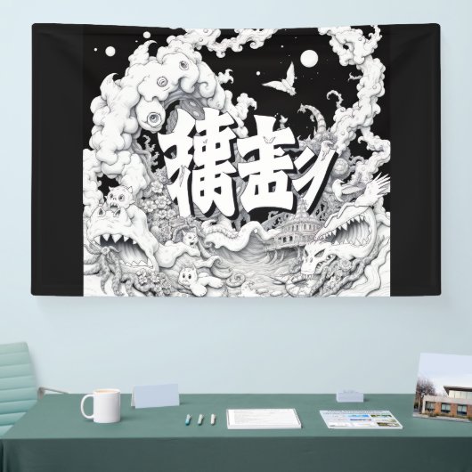白黒の東京 横断幕 (トレードショー)
