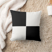 白黒の板市松模様にの模様 クッション (ブランケット)