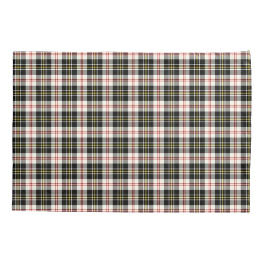 白黒の格子模様マックファーソンクランドレスタータンチェック 枕カバー (裏面)