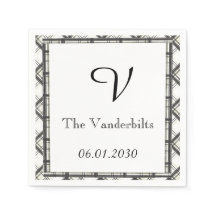 白黒の格子模様モノグラム結婚の