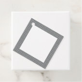 白黒の格子模様市松模様に模様 フェイバータグ (インサイチュ)