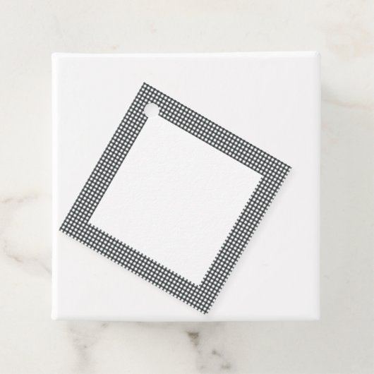 白黒の格子模様市松模様に模様 フェイバータグ (インサイチュ)