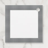 白黒の格子模様市松模様に模様 フェイバータグ (裏面)