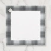 白黒の格子模様市松模様に模様 フェイバータグ (正面)