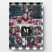 白黒の格子模様5写真（モノグラム） フォトプラーク (正面)