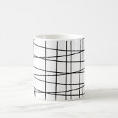 白黒の格子模様 コーヒーマグカップ (中央)