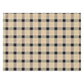 白黒の格子模様/タータンチェック柄のテーブルクロス テーブルクロス (正面(横))