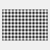白黒の格子模様 ラッピングペーパーシート (正面)