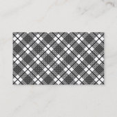 白黒の格子模様（編集可能） 名刺 (裏面)