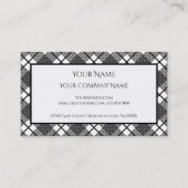 白黒の格子模様（編集可能） 名刺 (正面)
