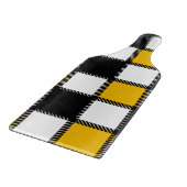 白黒の格子縞チェック カッティングボード (角)