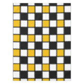 白黒の格子縞チェック テーブルクロス (正面)