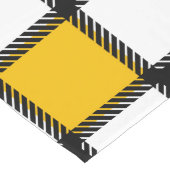 白黒の格子縞チェック ロングテーブルランナー (コーナー)