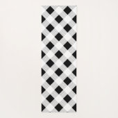 白黒の格子縞パーソナライズされた、 ヨガマット (裏面)