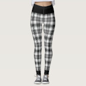 白黒の格子縞レギンス レギンス (正面)