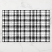 白黒の格子縞 スパークリングワインラベル (シングルラベル)