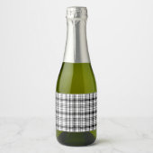 白黒の格子縞 スパークリングワインラベル (正面)
