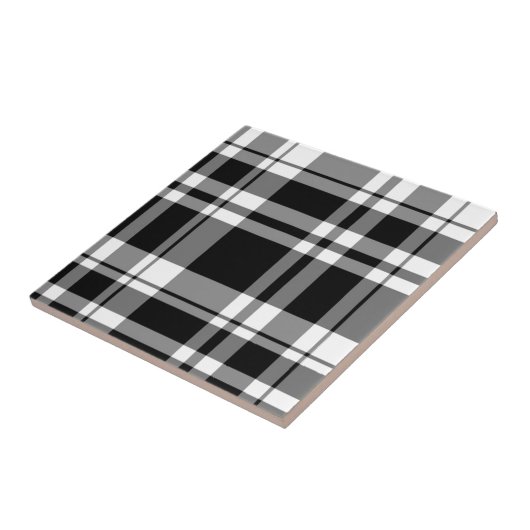 白黒の格子縞 タイル (側面)