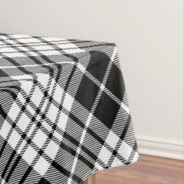 白黒の格子縞 テーブルクロス