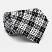 白黒の格子縞 ネクタイ (ロール)
