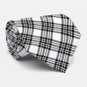 白黒の格子縞 ネクタイ (ロール)