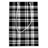 白黒の格子縞 ミディアムペーパーバッグ (正面)